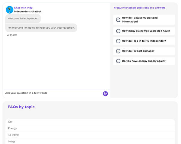Indipender chatbot FAQ